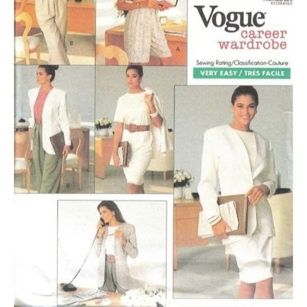 Vogue Sewing Pattern 2245 Jacket Dress Top Shorts Pants Misses Size 6-10